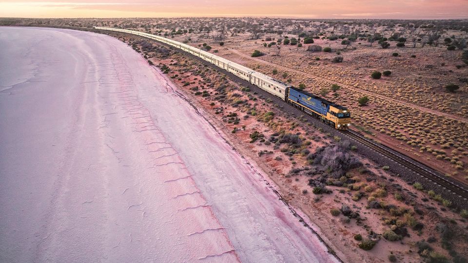 The Indian Pacific crosses the country between Sydney and Perth.