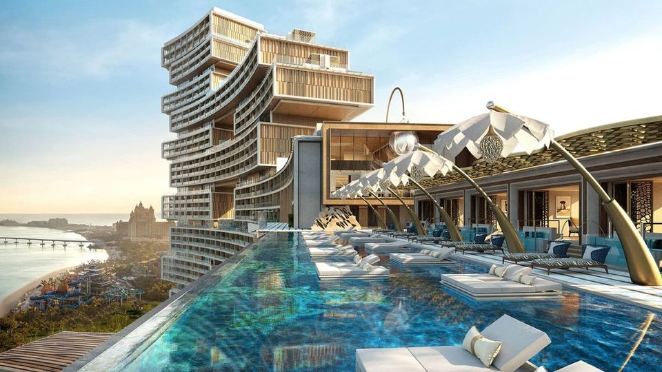 A rendering of Cloud 22 rooftop pool.