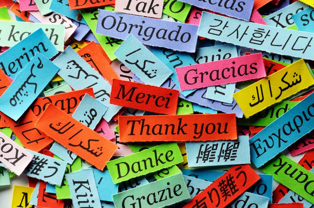 different languages of thank you