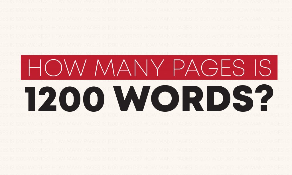 How many pages is 1200 words?